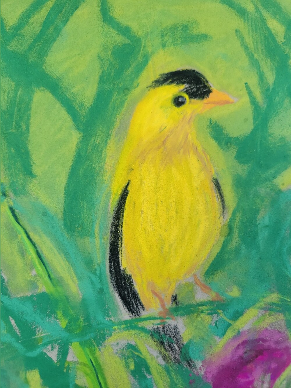 "Sally the Songbird" Original Unframed ARTWORK 9 X 12 - Picture 2 of 6